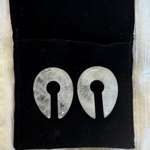 Clear quartz Stone ear weights